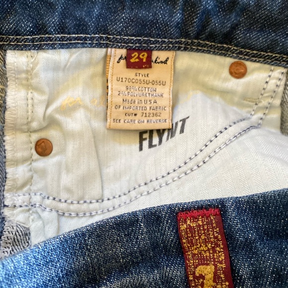 7 For All Mankind Vintage Original Crystal Logo CottonStretch Jeans NeverUsed - Picture 10 of 16